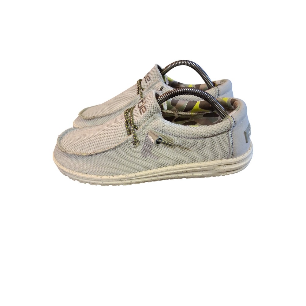 Hey Dude Wally Sox Fog Grey Mens Size 9 Slip On Loafers 110353050 Camo Lining